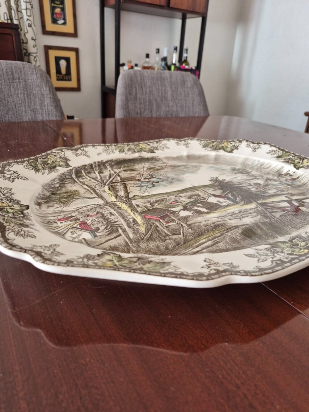 Vintage Platter: The Friendly Village Collection by the Johnson Brothers
